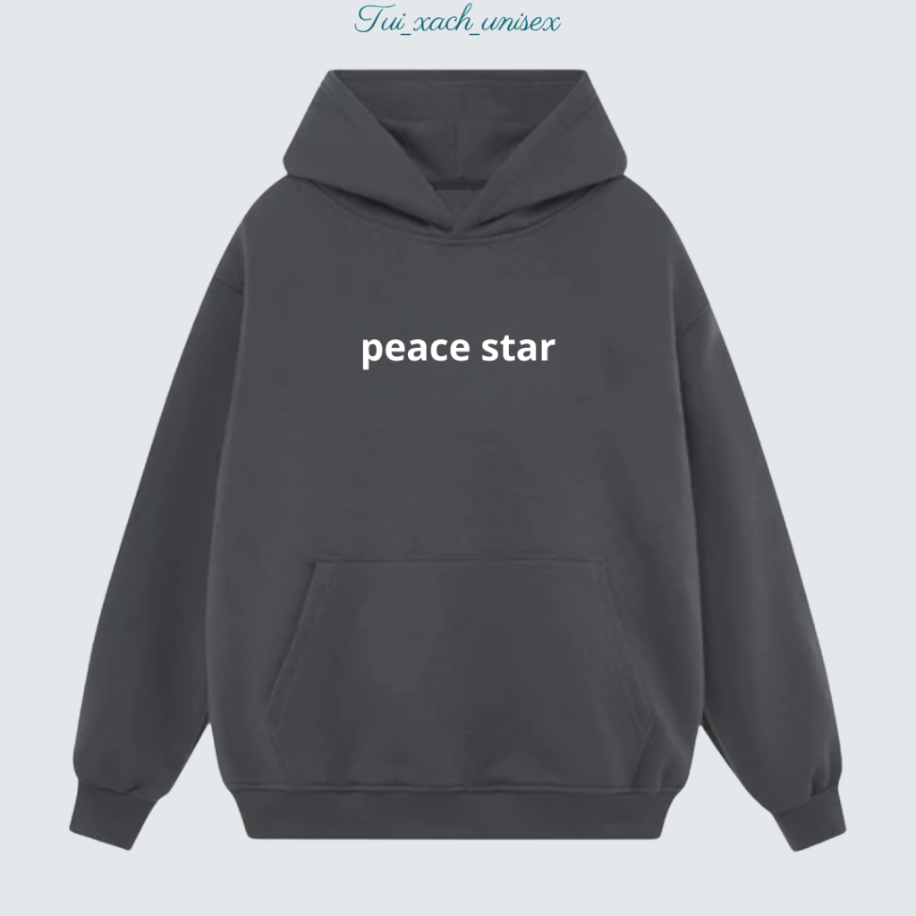 ÁO KHOÁC HOODIE VẢI NỈ BÔNG MỀM MỊN ẤM ÁP CÓ NÓN CHE MƯA CHE NẮNG CỰC THÍCH PEACE STAR k1