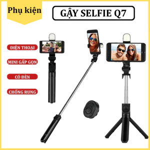 Gậy Chụp Hình Q07 Dài 1m Có Đèn Led & Remote Điều Khiển Từ Xa Tripod Mini Kết Nối Bluetooth