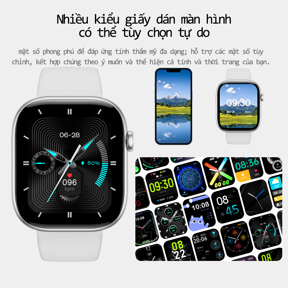 Huafit S10 Đồng hồ thông rẻ minh 9.1mm Siêu mỏng Đo tốc độ chạy Gọi điện qua Bluetooth Chống nước IP68 Theo dõi sức khỏe