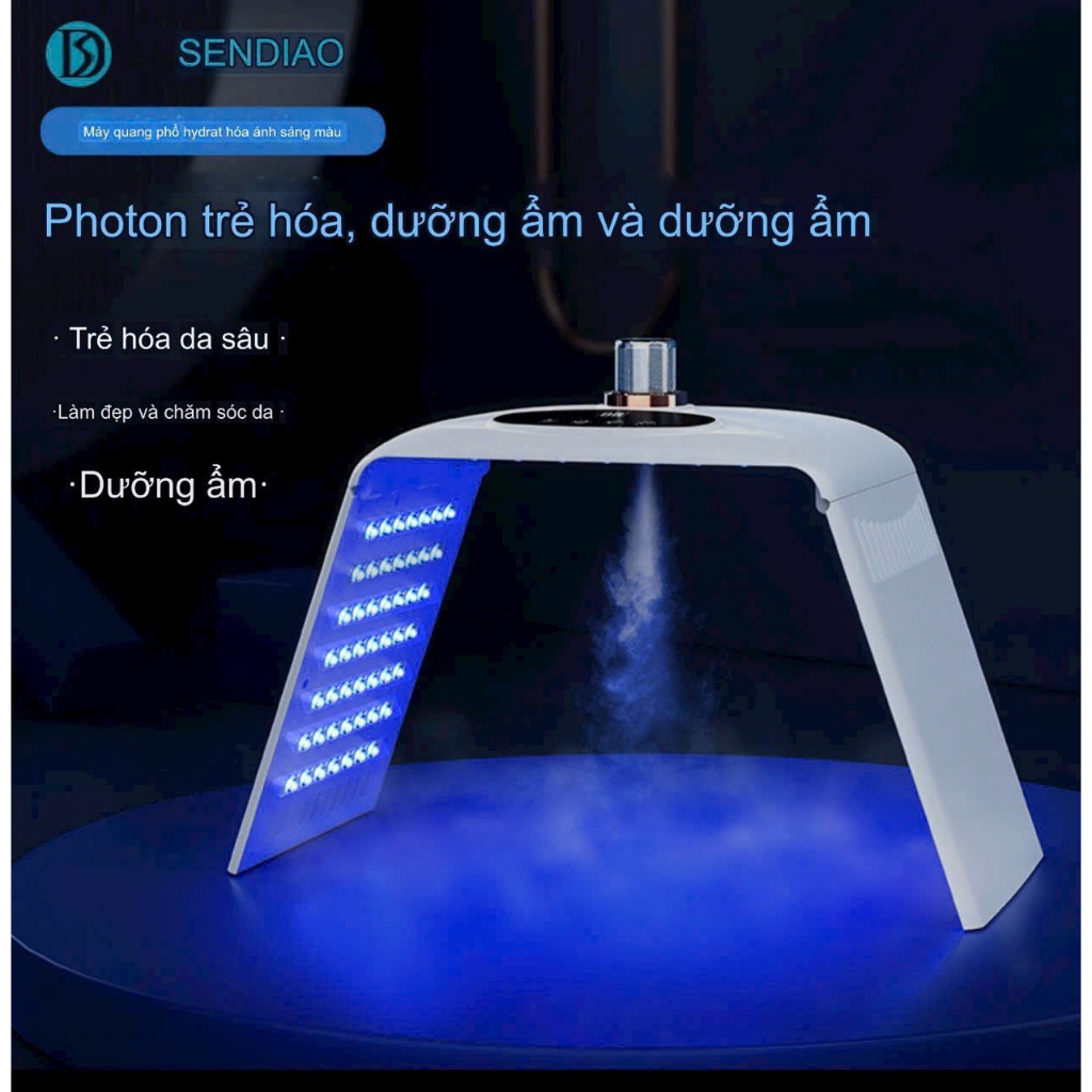 Vòm Ánh Sáng Cảm Ứng Phun Sương Gấp Gọn 2in1, Vòm Ánh Sáng Spa Face Cải Thiện Tình Trạng Lão Hoá, Cung Cấp Độ Ẩm Cho Da