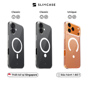 Ốp lưng iPhone 17 Pro Max / 17 Pro / 17 SLIMCASE - Không ố vàng, siêu mỏng, hỗ trợ sạc không dây