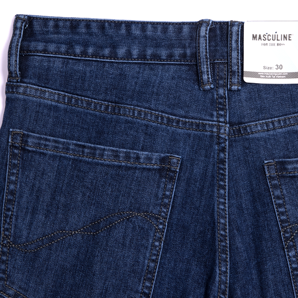 Quần Jeans nam MASCULINE MJT50 Form Regular Fit co giãn nhẹ – Quần Jean trung nam trung niên cao cấp