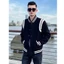 Áo Bomber nỉ sọc vai nam nữ phối cúc bấm mặc cặp nhóm size 35-70kg K1