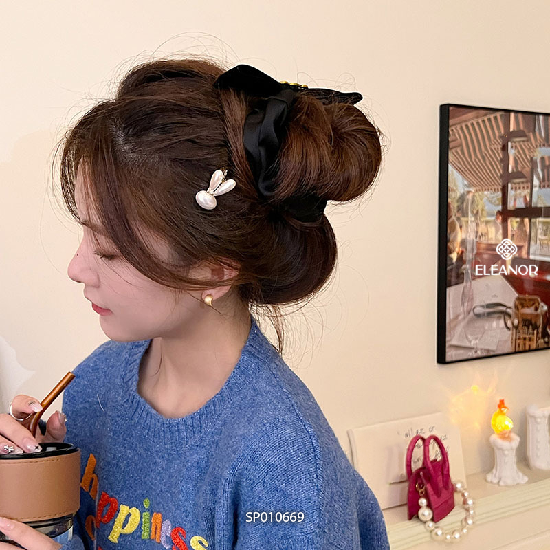 Set kẹp tóc nữ Eleanor Accessories thiết kế hình con thỏ đính đá kẹp tóc mái phụ kiện tóc 10669