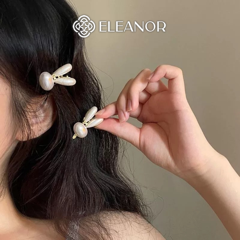 Set kẹp tóc nữ Eleanor Accessories thiết kế hình con thỏ đính đá kẹp tóc mái phụ kiện tóc 10669