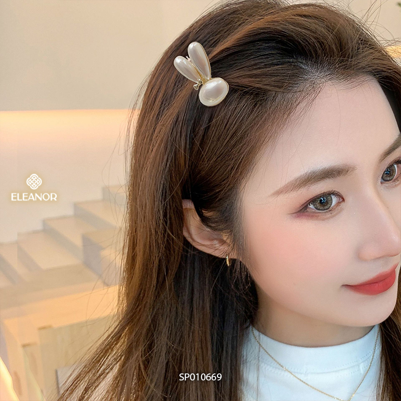 Set kẹp tóc nữ Eleanor Accessories thiết kế hình con thỏ đính đá kẹp tóc mái phụ kiện tóc 10669