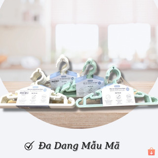 Set 10 móc áo trẻ em Inochi Hara 185 – móc mỏng nhỏ gọn, có rãnh chống trượt tiện lợi