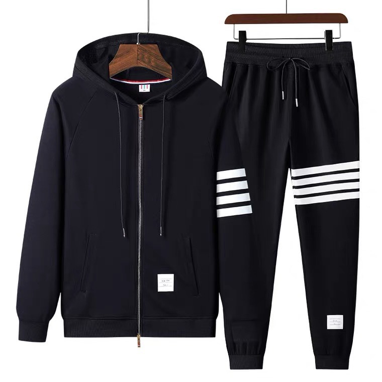 Đồ bộ nỉ nam thu đông dài tay Họa Tiết Bốn Sọc chất nỉ thể thao cao cấp có bigsize - unisex K1