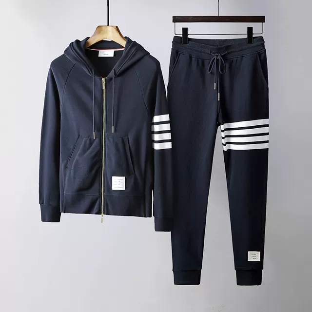 Đồ bộ nỉ nam thu đông dài tay Họa Tiết Bốn Sọc chất nỉ thể thao cao cấp có bigsize - unisex K1