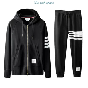 Đồ bộ nỉ nam thu đông dài tay Họa Tiết Bốn Sọc chất nỉ thể thao cao cấp có bigsize - unisex K1