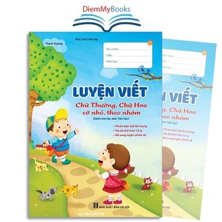 Sách- Bộ 2 Quyển Vở Luyện Viết Chữ Nhỏ Tròn Li Hạ Cỡ Chữ Tập Tô Chữ Thường, In Hoa, Từ Câu Từ Dành Cho Học Sinh Lớp 1