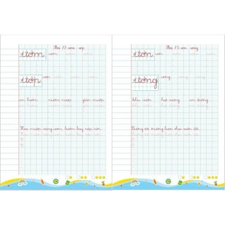 Sách- Bộ 2 Quyển Vở Luyện Viết Chữ Nhỏ Tròn Li Hạ Cỡ Chữ Tập Tô Chữ Thường, In Hoa, Từ Câu Từ Dành Cho Học Sinh Lớp 1