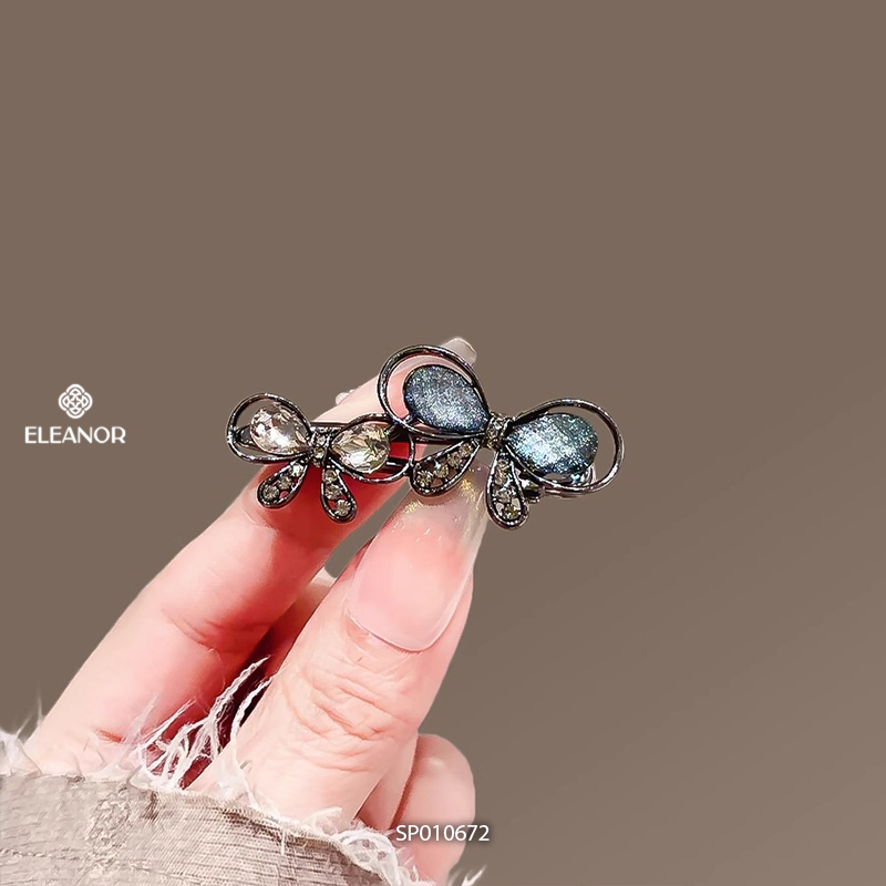 Kẹp tóc nữ Eleanor Accessories thiết kế hình hồ điệp đính đá kẹp tóc mái phụ kiện tóc 10672
