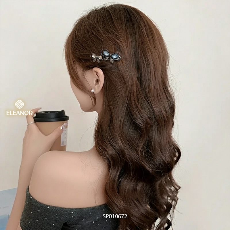 Kẹp tóc nữ Eleanor Accessories thiết kế hình hồ điệp đính đá kẹp tóc mái phụ kiện tóc 10672