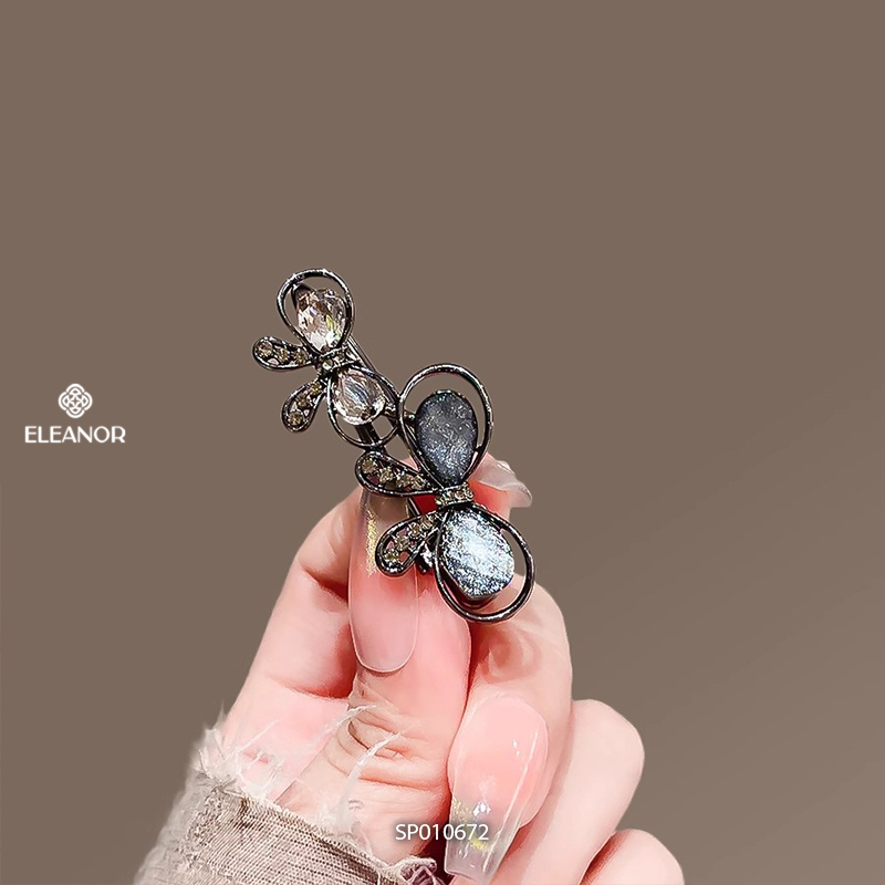 Kẹp tóc nữ Eleanor Accessories thiết kế hình hồ điệp đính đá kẹp tóc mái phụ kiện tóc 10672