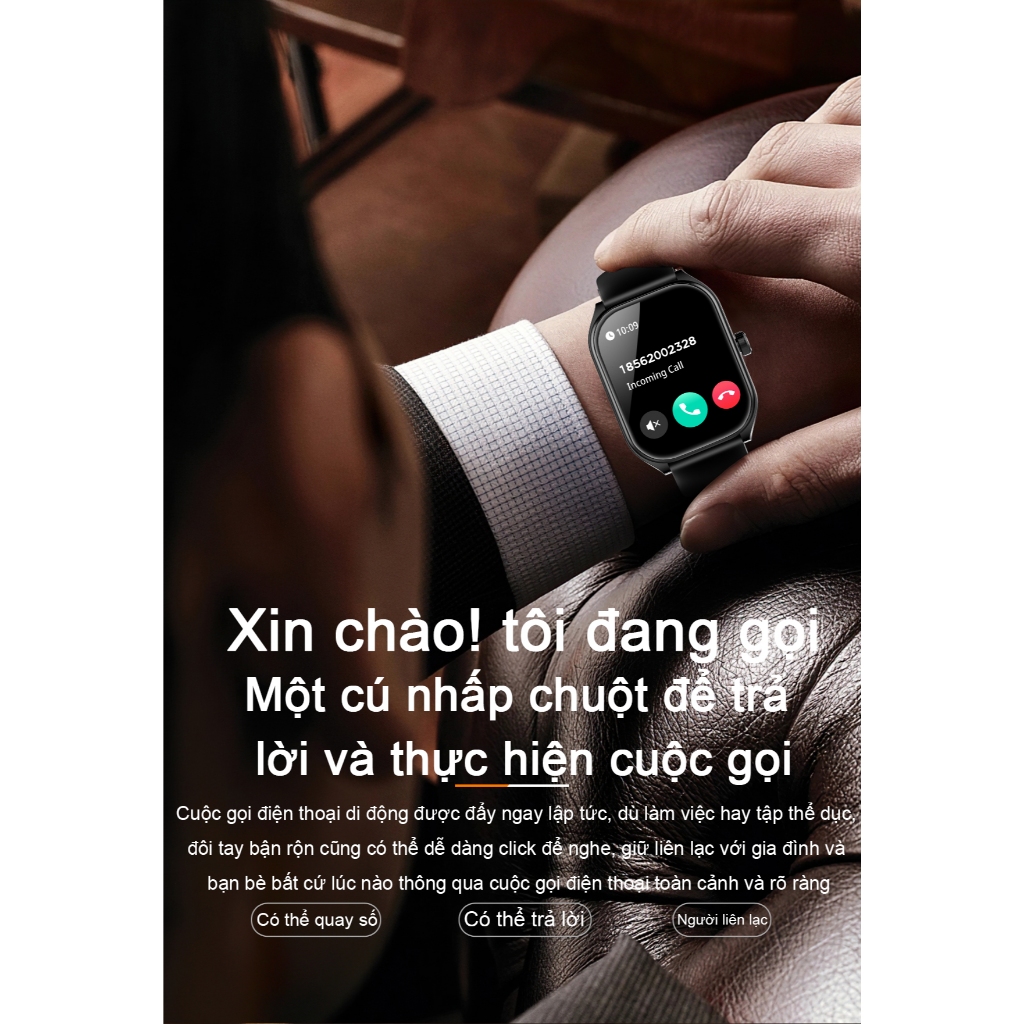 Aolon Curve Đồng Hồ Thông Minh – Thiết kế màn hình cong, IP68, Thông báo tin nhắn,Theo Dõi Sức Khỏe, smart watch