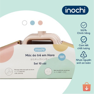Bộ 10 móc treo áo trẻ em Inochi Hara 181 – thiết kế nhỏ gọn, treo áo quần trẻ em tiện lợi