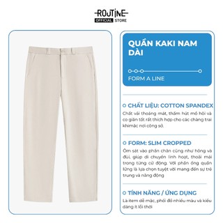 Quần Kaki Nam Dài Form Slim Cropped - Routine 10F24PCA005R1