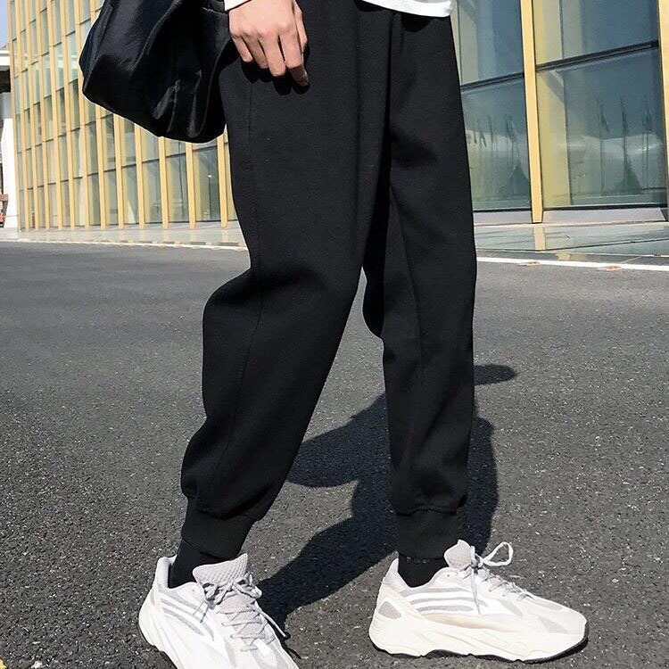 Quần jogger thể thao nỉ nam nữ Quan dài trơn bo Thu đông dày dặn Ống Bó Có Túi Lớn SSL