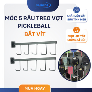 [BẮN VÍT] Móc treo 5 râu treo vợt pickleball loại bắn vít trực tiếp 35cm bằng sắt sơn tĩnh điện