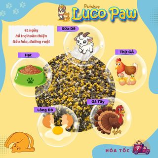 Hạt Cho Chó MOLIK  1.5kg với 5 loại topping , hạt không độn ngũ cốc, sữa dê ,thịt gà ,lòng đỏ,gà tây