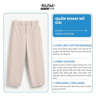 Quần Kaki Nữ Form Cocoon - Routine 10F24PCAW001R1