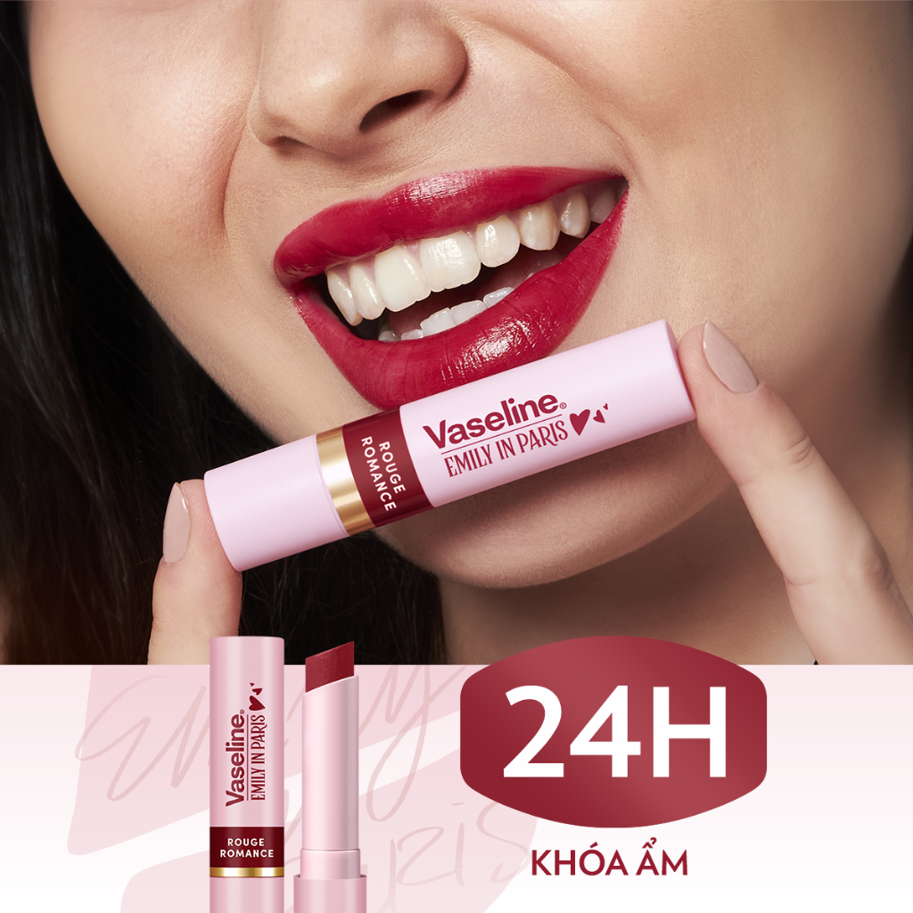 [Live Hannah] [Mua 2 giảm 50%] Combo 2 Son dưỡng môi Vaseline Emily In Paris 3g x 2 (Tuỳ chọn)