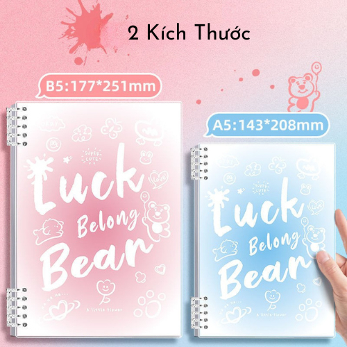 Sổ Còng B5 A5, BST Sổ Còng Thay Được Giấy Thiết kế Graffiti, 120 Trang Giấy Dày 100GSM, Lõi Giấy Refill Sổ Còng