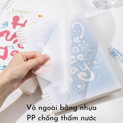 Sổ Còng B5 A5, BST Sổ Còng Thay Được Giấy Thiết kế Graffiti, 120 Trang Giấy Dày 100GSM, Lõi Giấy Refill Sổ Còng