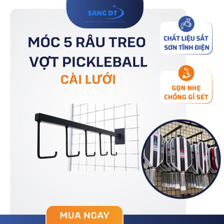 [CÀI KỆ LƯỚI] Móc treo 5 râu treo vợt pickleball cài kệ lưới kim loại 35cm bằng sắt sơn tĩnh điện