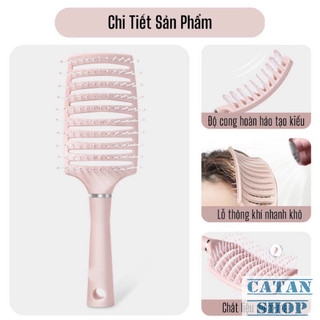 Lược Gỡ Rối Cao Cấp, Răng Lược Dẻo Dai, Chải Tóc Không Đau, Không Rụng, Không Gãy, Lược Sấy Phồng