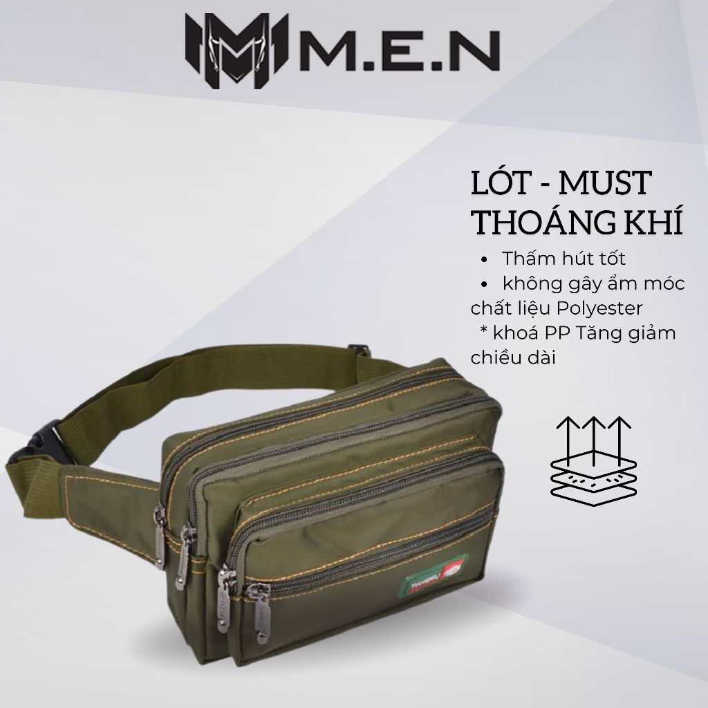Túi đeo chéo đeo hong đeo bao tử, nịt bụng đa năng ngang kéo tian đa năng M.E.N k501 {flashsale}