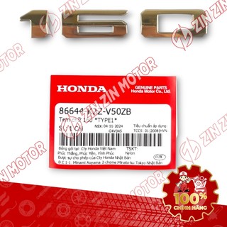 Tem Số 125 / 160 Yếm Xe Air Blade 125/160 2025 86644-K3A-V40ZB , 86644-K3A-V40ZA Chính Hãng - ZZM