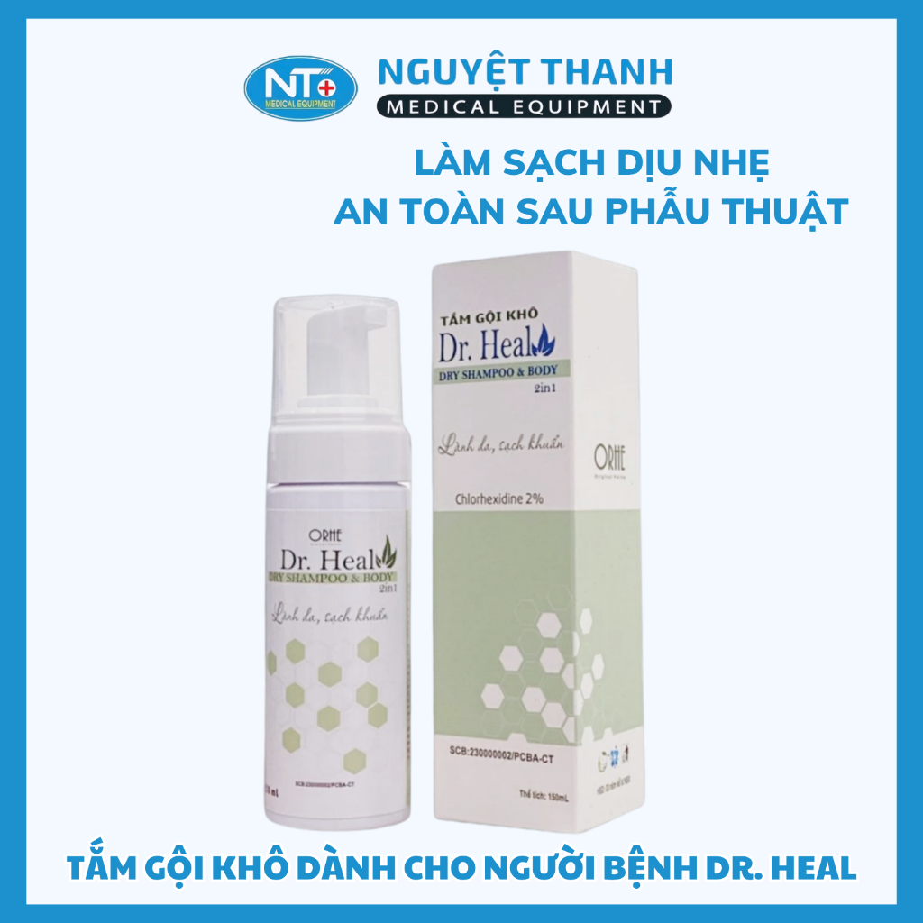 Tắm gội khô ORHE Dr. Heal sát khuẩn Chlorhexidine 2% | Shopee Việt Nam
