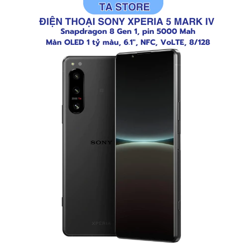 Điện Thoại Sony Xperia 5 Mark IV Nhật – Màn OLED 120Hz, Chip 8 Gen 1, 8GB/128GB, NFC, Pin 5000mAh, V