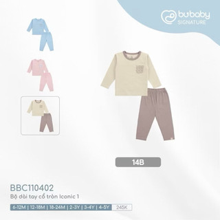 Bộ dài tay cổ tròn túi ngực bubaby