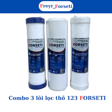 Bộ 3 lõi lọc nước Forseti số 123 lắp cho máy lọc nước RO có cốc lọc 10 Inch