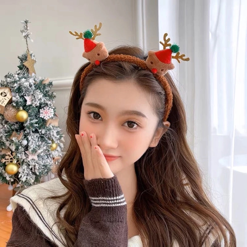 Bờm/Băng Đô Cài Tóc Giáng Sinh Hình Ông Già Noel Bằng Lông Nhung Dễ Thương Phụ Kiện Tóc Empoli