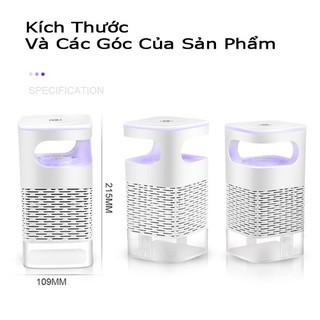 Đèn bắt muỗi-máy bắt muỗi diệt côn trùng thông minh kiêm đèn ngủ có cổng sạc USB ( Có Bảo Hành Lỗi 1 Đổi 1 )