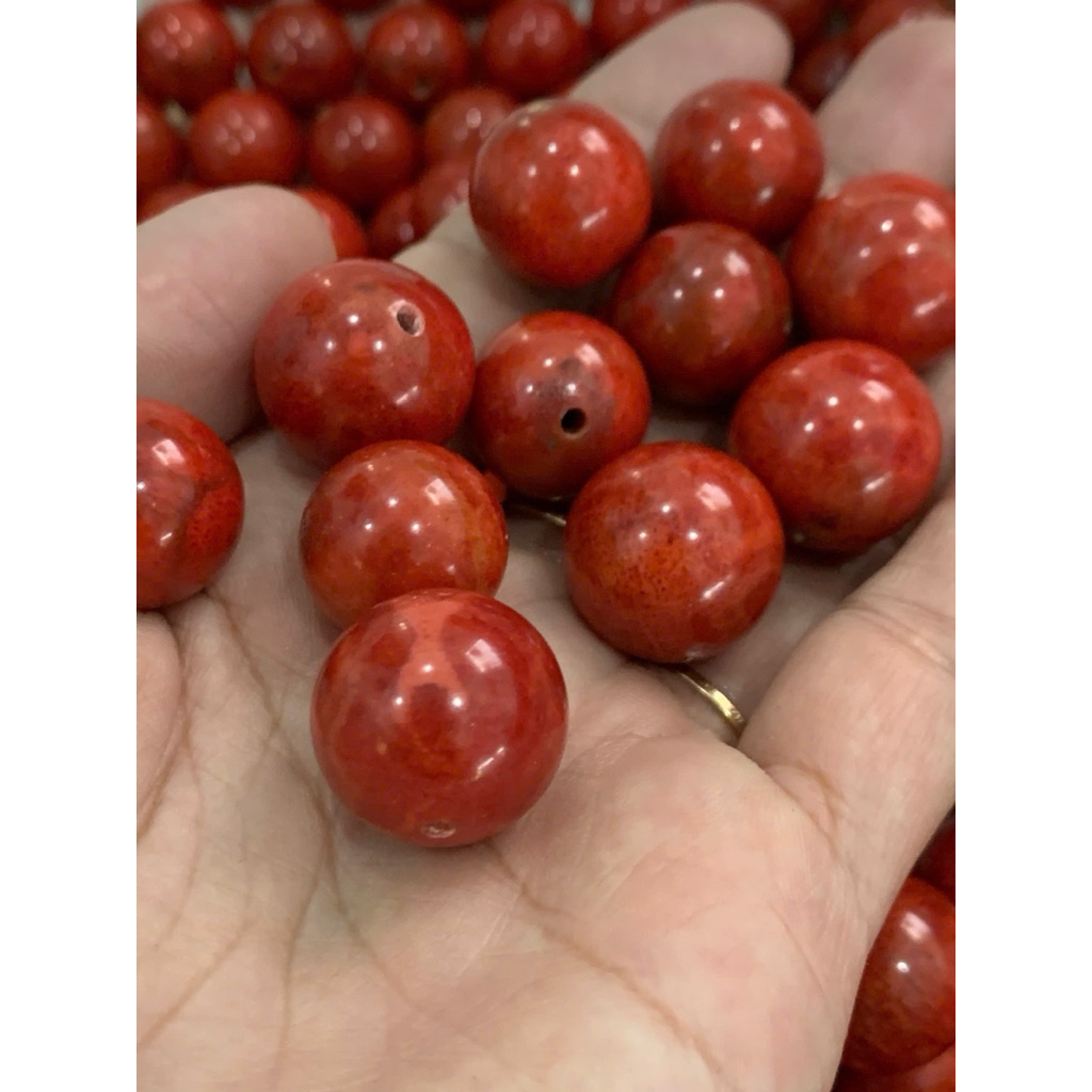 5 hạt san hô đỏ nhiều size
