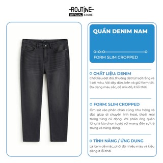 Quần Denim Nam Form Slim Cropped - Routine 10F25DPA033