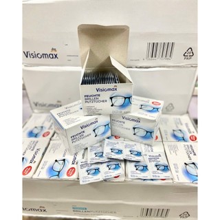 Khăn lau kính Visiomax hộp 52 tờ khăn giấy , lau sạch nhờn vân tay bụi bẩn trên mắt kính điện thoại laptop máy ảnh