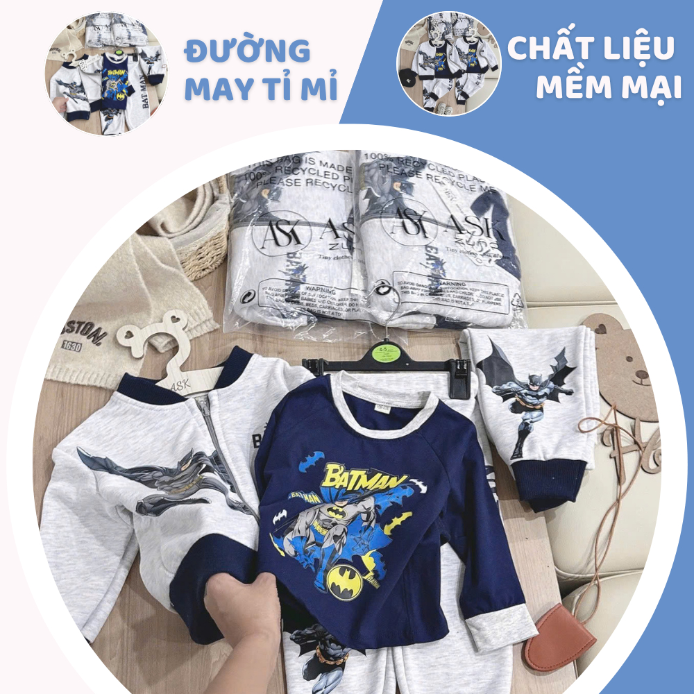 [À ƠI SHOP] G41- set 3ct dài xám batman - a112.03