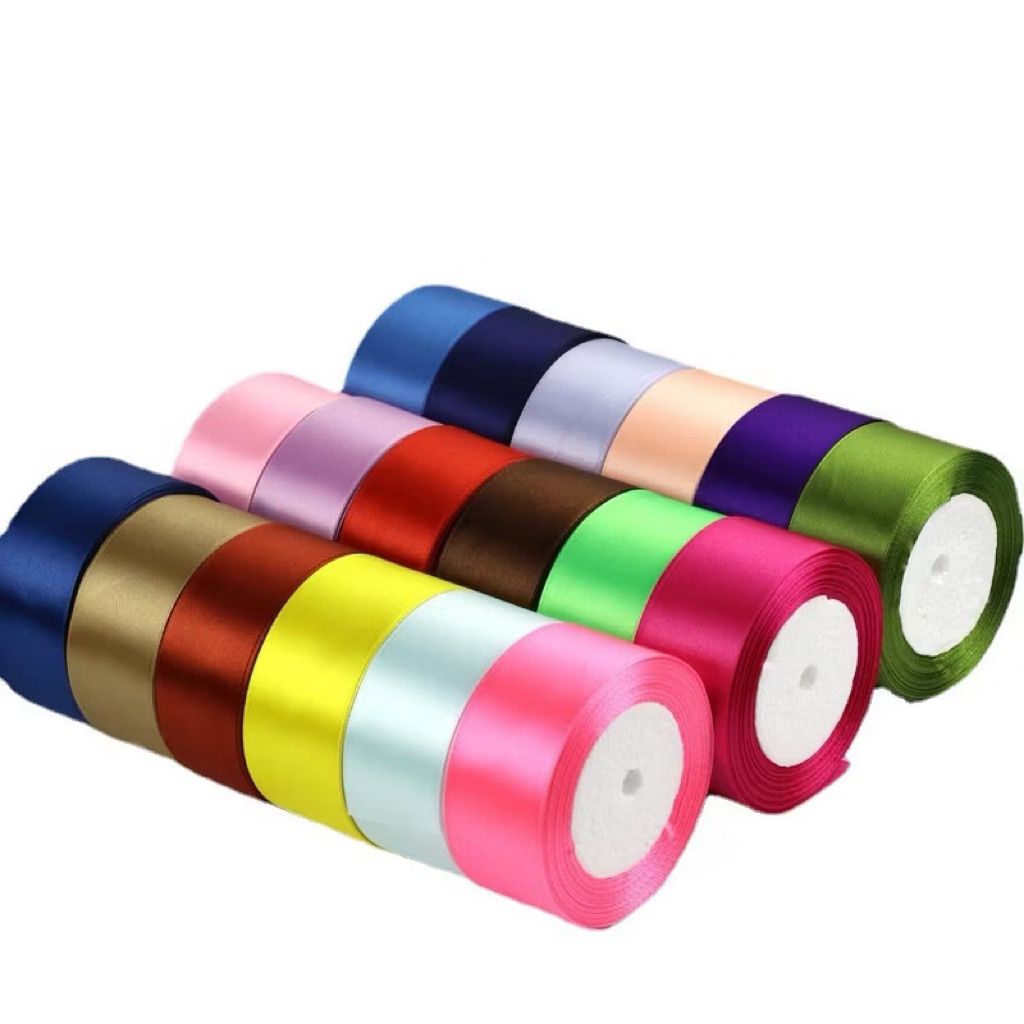 Cuộn Ruy Băng Vải Lụa 4cm Ruy Băng Stain Dài 22m Làm Bông Hoa Trang Trí Bó Hoa Đẹp
