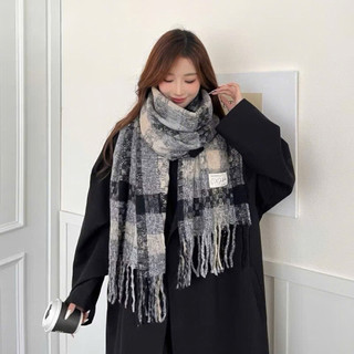 khăn quàng cổ  kẻ xước, sợi len dày dặn siêu ấm, mềm mịn (sẵn) 🌸🌸🌸