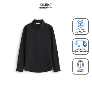 Áo Sơ Mi Tay Dài Nam Vải Cafe Cổ Vát Form Fitted - Routine 10F25SHL015