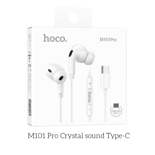 Tai Nghe Hoco M101 Pro Type-C Có Mic – Âm Thanh Rõ, Đàm Thoại Sắc Nét, Nghe Nhạc Chất Lượng Cao