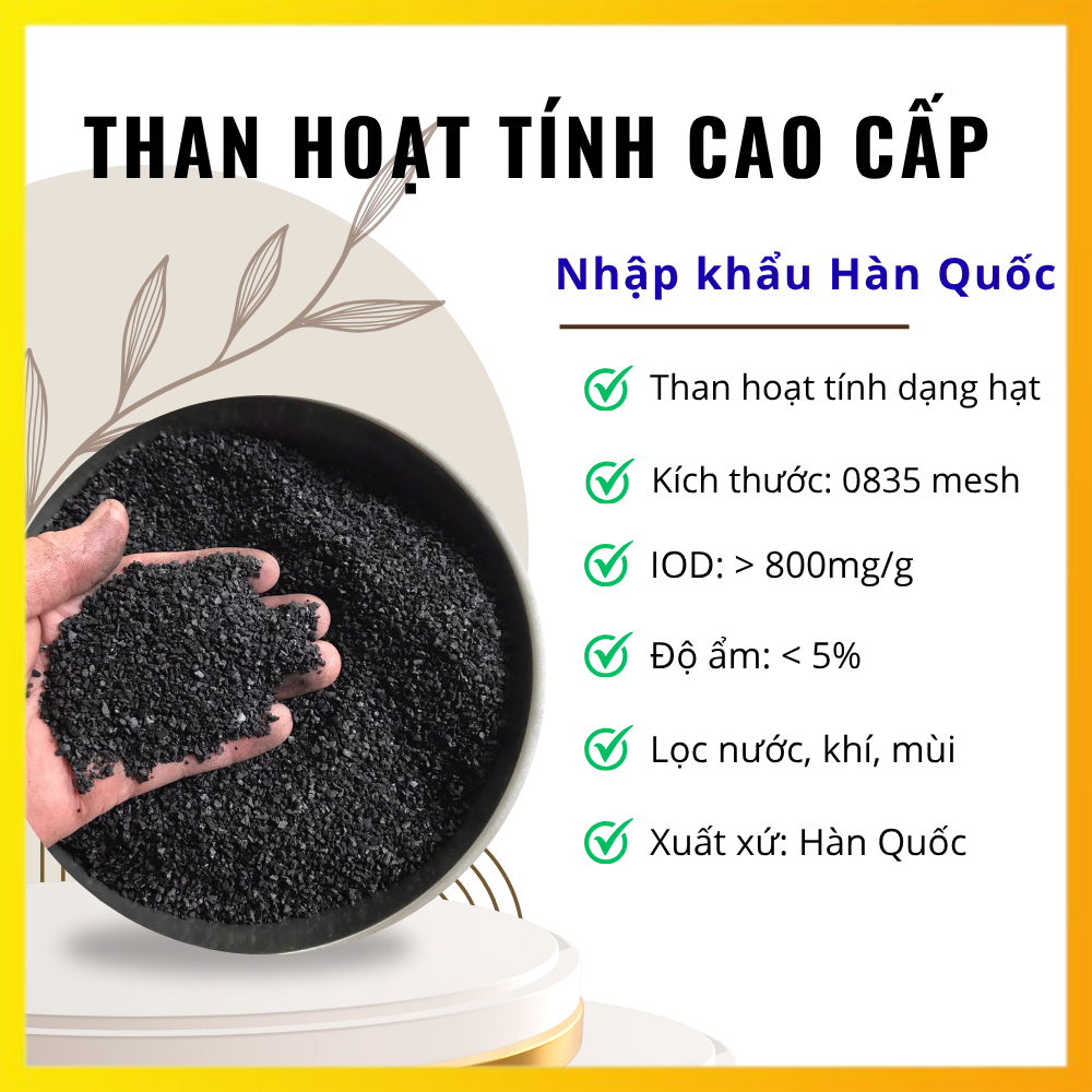 Than Hoạt Tính Cao Cấp, Lọc Nước, Lọc Khí, Khử Mùi, Khử Độcc, Nhập Khẩu Hàn Quốc