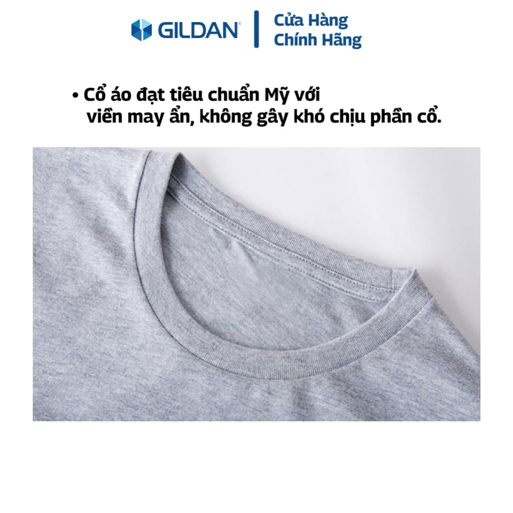GILDAN - Áo Thun Trơn Unisex Chính Hãng từ Mỹ 100% Cotton Cao Cấp Mềm Mại Thoáng Mát, Áo Thun Nam Nữ Cặp Đôi và Gia Đình