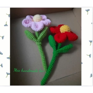 Cành hoa len 5 cánh - handmade len - crochet - amigurumi
